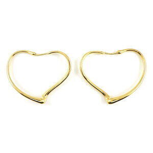 Tiffany Co Hoop Open Heart Earrings Yellow Gold